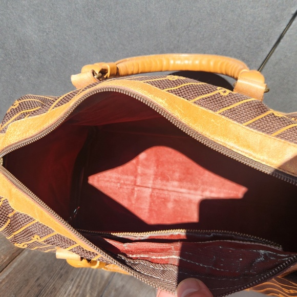 Vintage Gucci Centennial Canvas and Leather Handbag - Picture 12 of 13